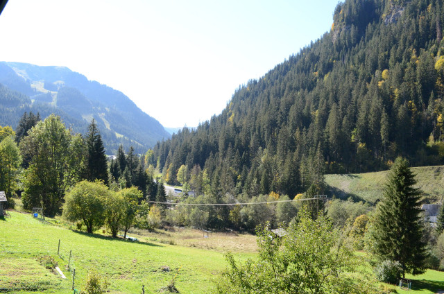 Appartement dans chalet le Bivouac, Vue depuis le balcon, Châtel 74