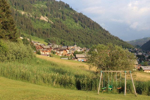 Appartement dans chalet le bois joli été balançoire Châtel Haute Savoie