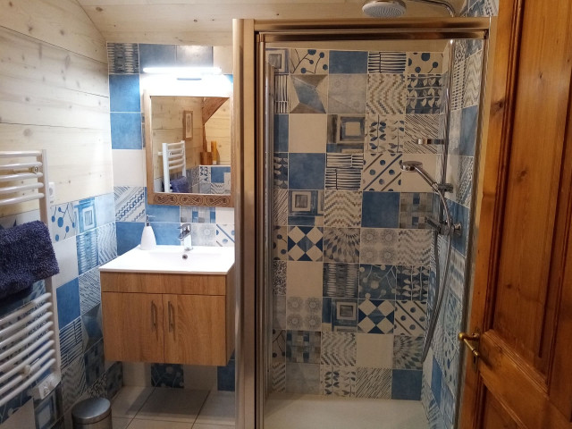 Appartment in chalet le Détour, shower and WC in double bedroom, La Chapelle d'Abondance