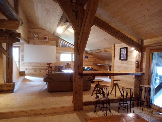 Appartement dans chalet le Détour, séjour, vacances à la montagne, La Chapelle d'Abondance