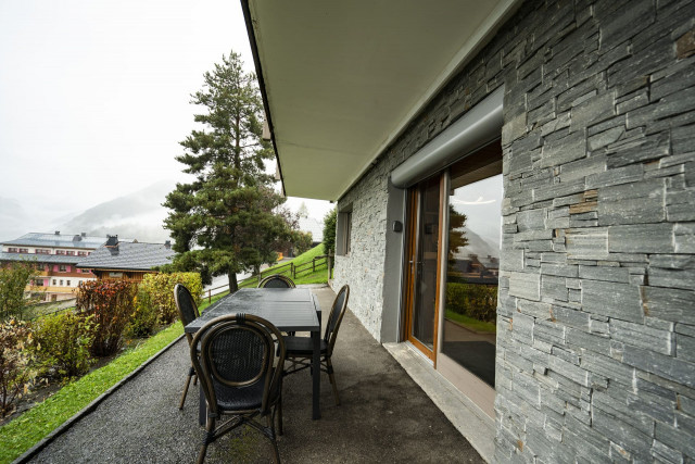 Appartement dans chalet les Boudimes, Terrasse, Châtel Vacances à la montagne