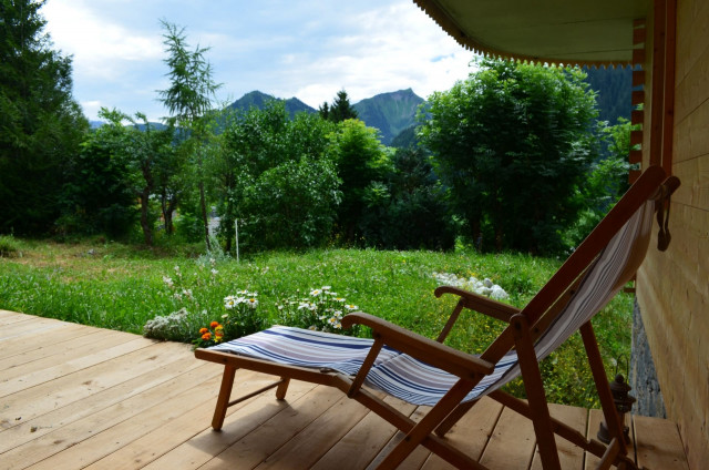 Appartement dans chalet Les Greniers, Terrasse, Châtel Réservation