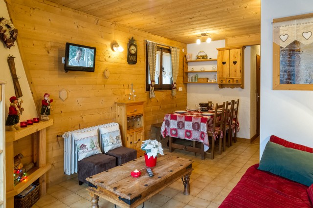 Appartement dans chalet Télémark, Séjour, Châtel Location Portes du Soleil