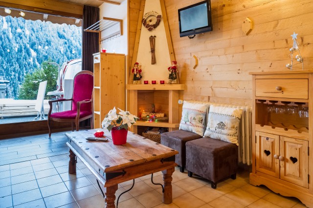 Appartement dans chalet Télémark, Séjour, Châtel Location vacances montagne