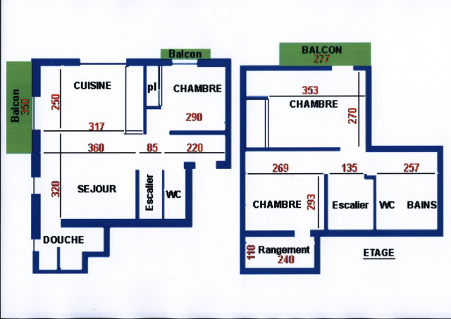 Appartement Echo des Montagnes 4, plan de l'appartement, Châtel vacances famille montagne