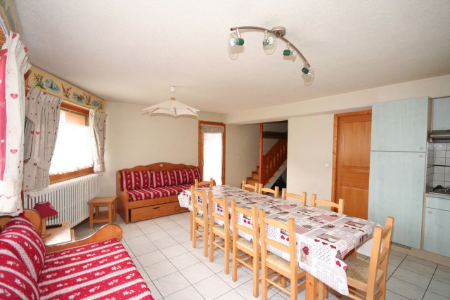 Appartement Echo des Montagnes 5, dining room, Châtel Reservation