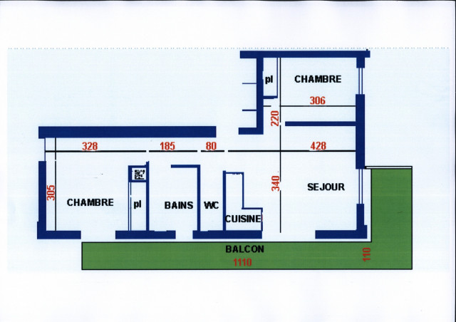 Appartement Echo des Montagnes 6, plan, Châtel Tourisme