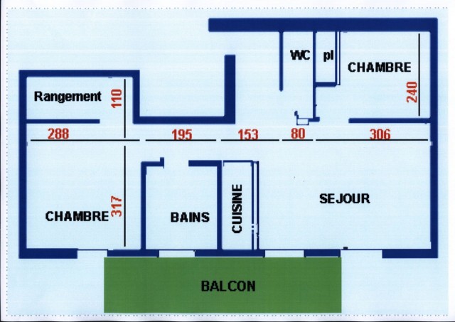 Appartement Echo des Montagnes 7 Plan Appartement Châtel