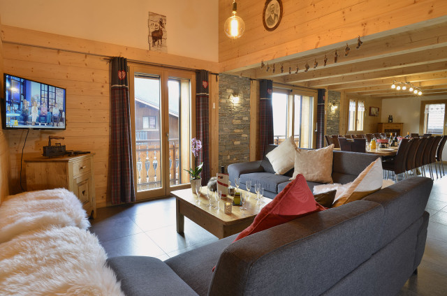 Appartement Florence été, 8 personnes, Salon, Châtel haute-savoie