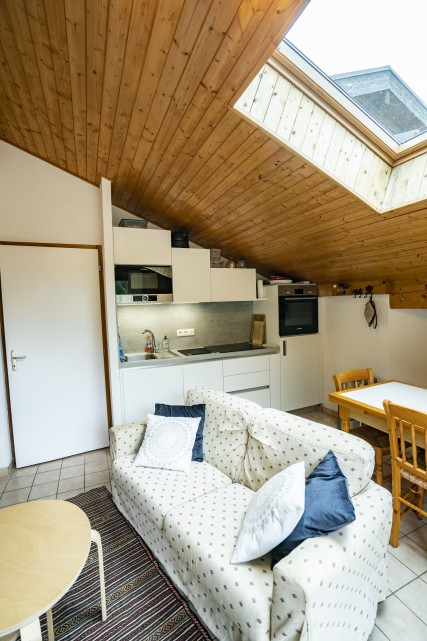 Appartement Forsythia, Châtel, Freinets, 4 personnes, séjour, coin cuisine