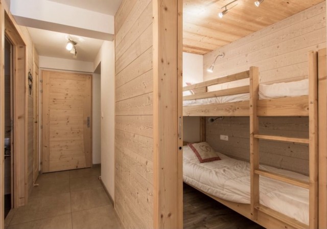 Appartement la Belette chambre avec lits superposés Châtel