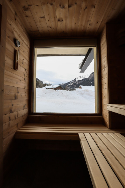 Apartment le Biwak in chalet la Cascade, Châtel, Sauna