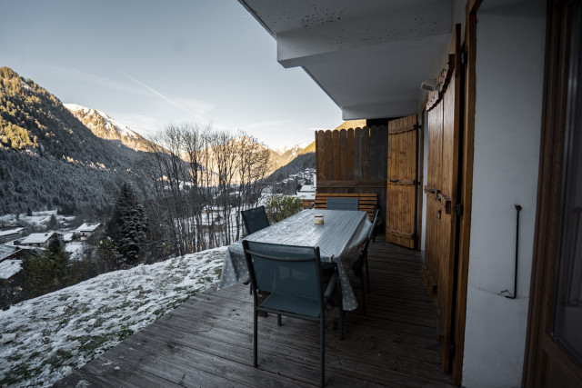 Appartement les Geraniums, Terrasse, Châtel