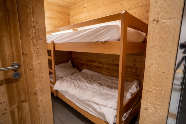Apartment Martonne Haut, bedroom 2 single beds + 2 bunk beds, Châtel