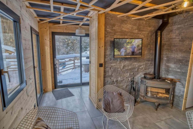 Apartment Martonne Terrasse, Living-room, Fireplace, Châtel Boude