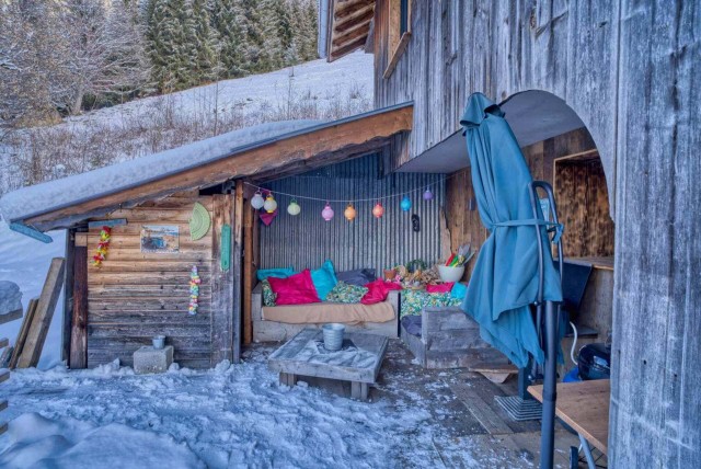 Apartment Martonne Terrasse, Terrace, Châtel snow view