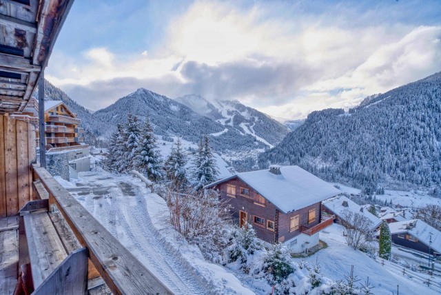 Appartement Martonne terrasse, vue depuis le balcon, Châtel Haute Savoie