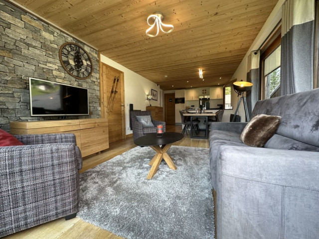 Appartement Mont Blanc 7 à La Chapelle d'Abondance, séjour