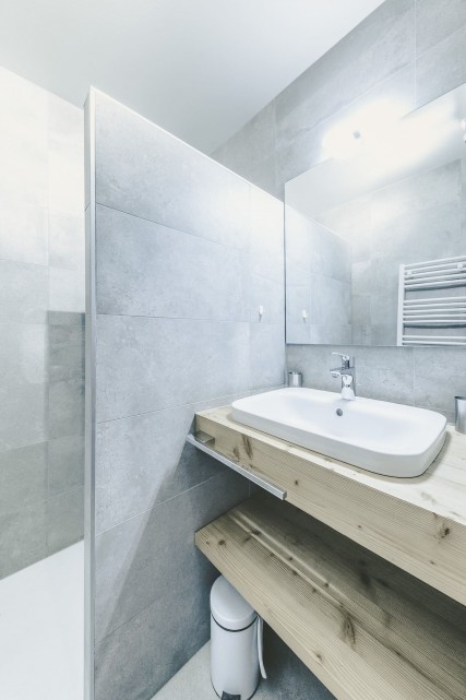 Appartement n°1 dans résidence Lou Candres, salle de douche, Châtel Portes du Soleil