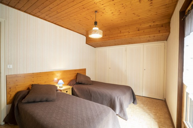 Appartement n°2 Maison des Vallets, Chambre 2 lits simples, Châtel Portes du Soleil