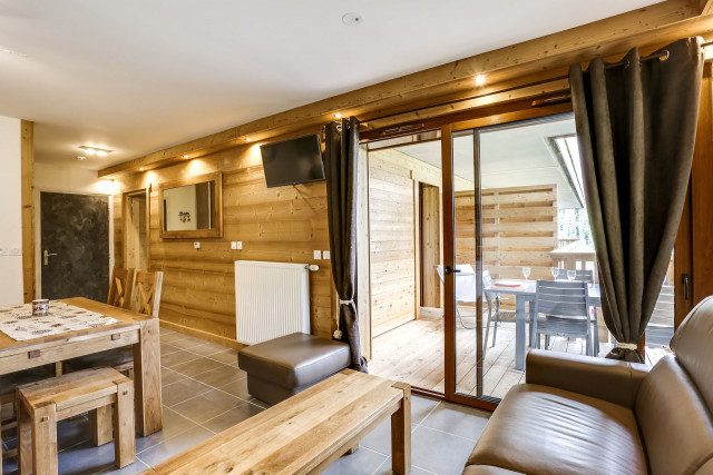 Appartement n°204, dans résidence les loges blanches, Séjour, Châtel Freinets