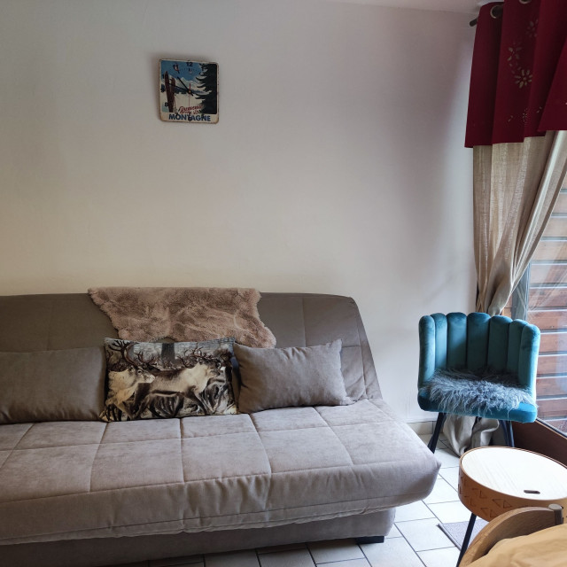 Appartement n° 7 A, Résidence les Mermy; canapé, Châtel Portes du Soleil