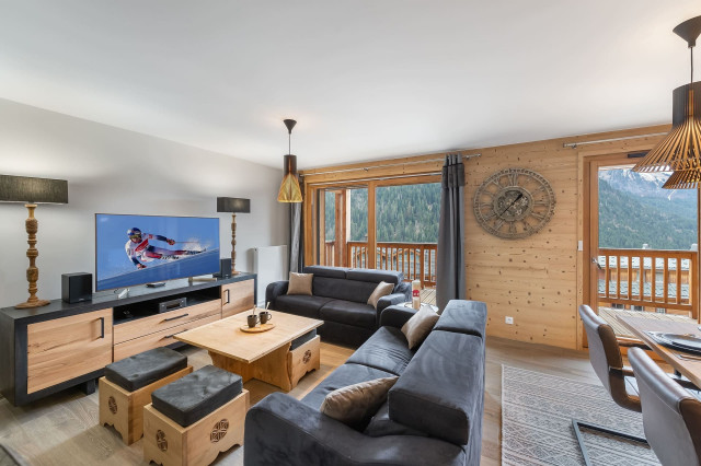 Apartment Perles de Savoie A204 Châtel, Living room, Holidays Family