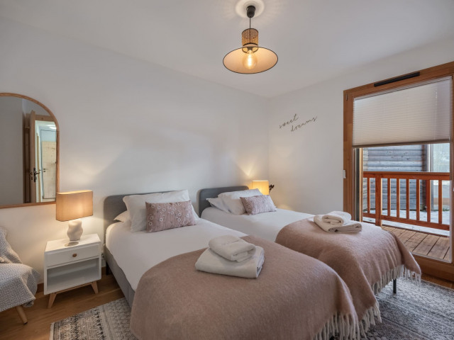 Apartment Perles de Savoie A306, Bedroom 2 single beds, Chatel Friends