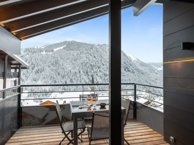 Appartement Savoisien Châtel Boude, Balcon, vue montagne