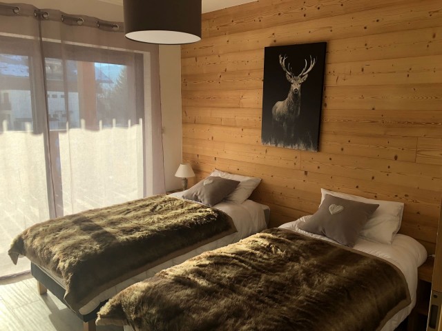 Apartment Soldanelles n°29, bedroom with 2 single beds, Châtel Reservation