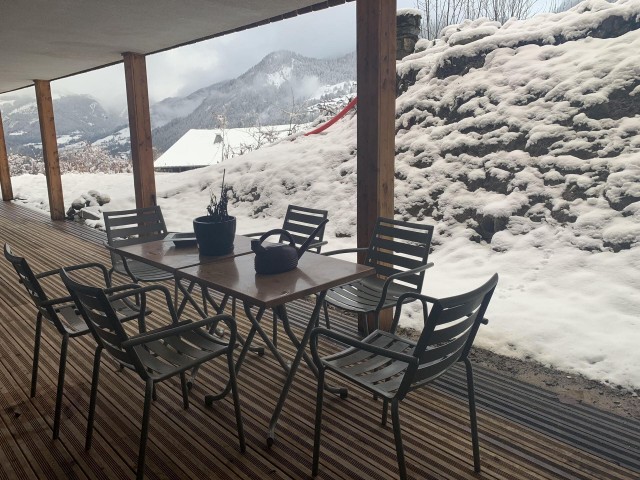 Apartment Soldanelles, N°31, Terrasse in Winter, Châtel Ski holiday