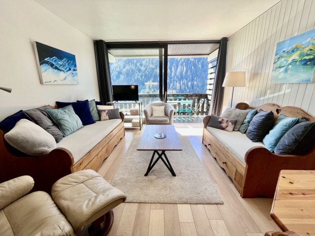 Appartement Soli 10, Séjour avec balcon, Châtel Portes du Soleil