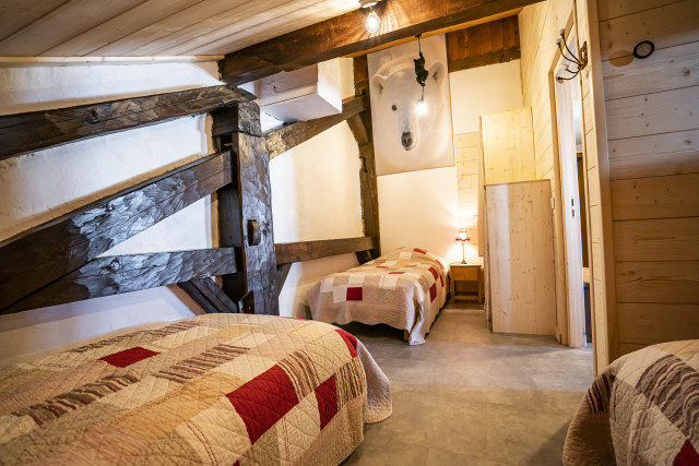 Apartment Vieux Four 002, Bedroom 3 single bed, Châtel Alps 74
