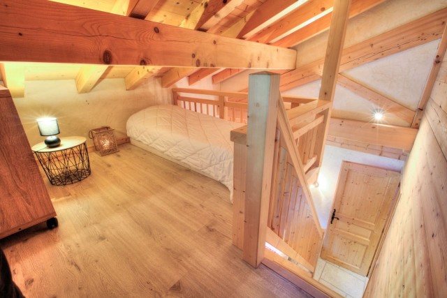 Chalet Anna 16 personnes Châtel Pré-la-Joux chambre avec mezzanine 1 lit simple
