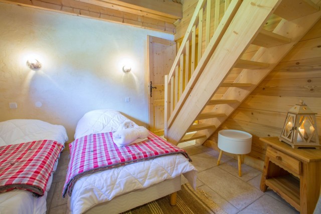 Chalet Anna 16 personnes Châtel Pré-la-Joux chambre avec mezzanine