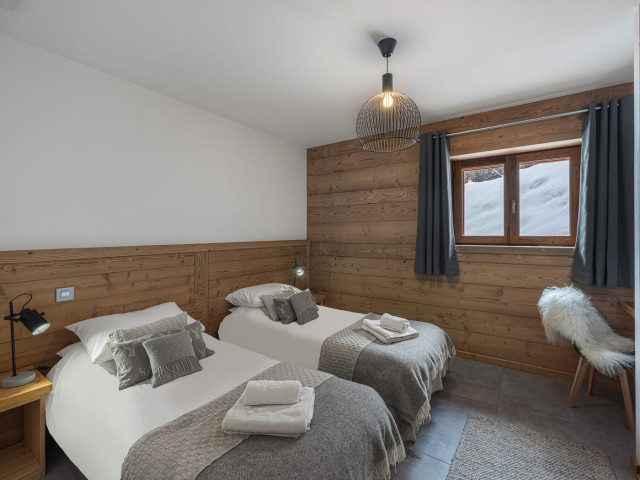 Chalet Bois Colombe Châtel, bedroom 2 single beds, Châtel Reservation Portes du Soleil