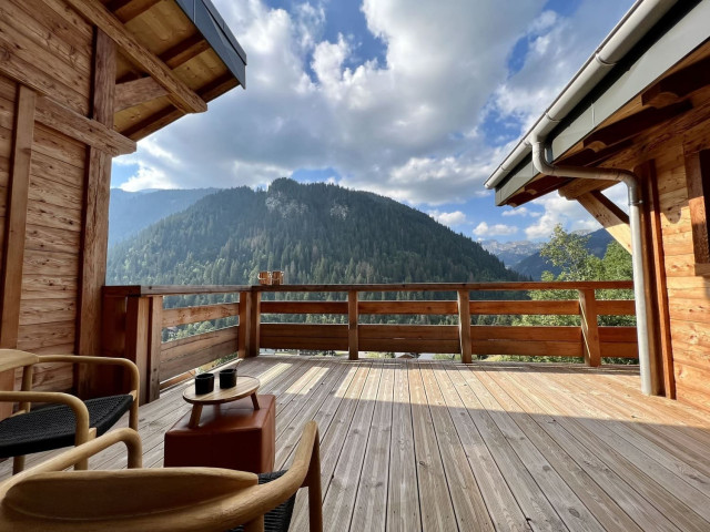 Chalet Bois Colombe Châtel, Terrace, Châtel resort French Alps