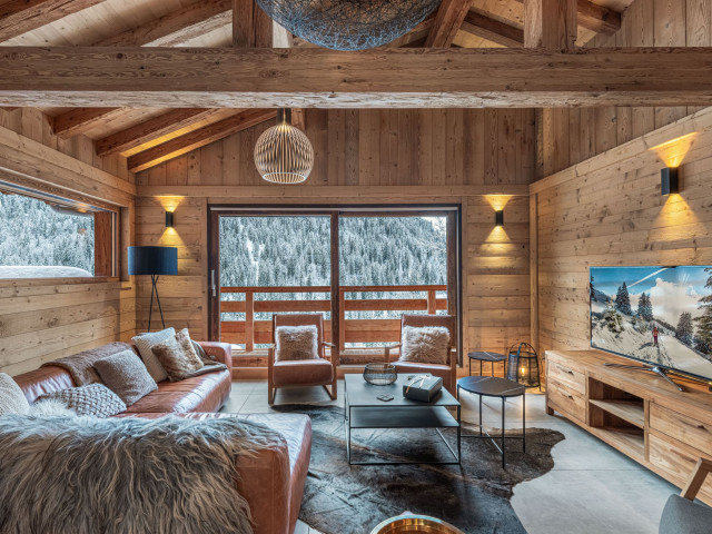 Chalet Bois Colombe, Living room, Châtel