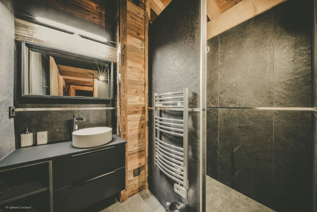 Chalet Bovard, Chalet Spencer, salle de douche, Châtel Les Portes du Soleil