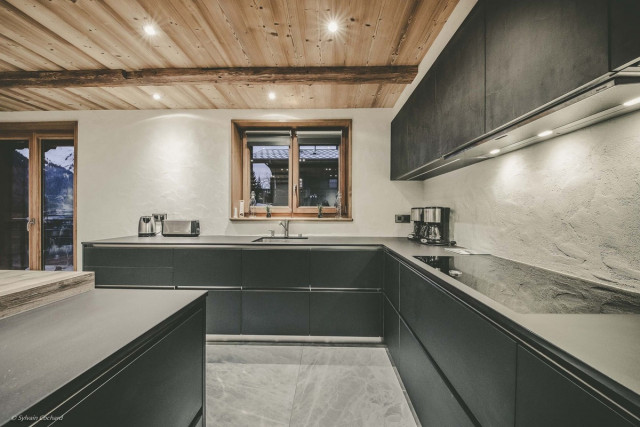 Chalet Bovard, Whymper, cuisine, vacances famille ski neige