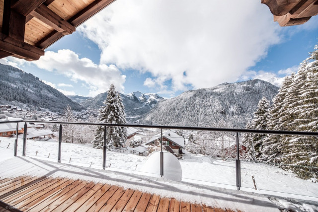 Chalet Bovard, Whymper, vue balcon, Châtel station-village montagne