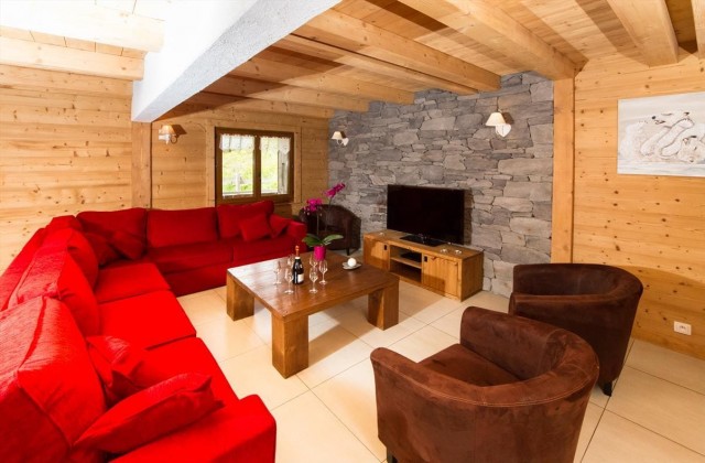 Chalet Chante Bise 14 personnes Béchigne Châtel salon