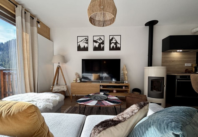 Chalet des Freinets, Appartement 201A, Châtel, Séjour, Alpes du Nord