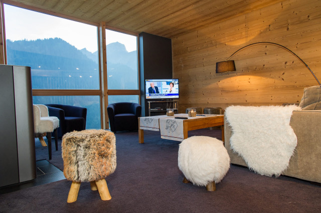 Chalet du Saix, Living room, Châtel Family holidays 74