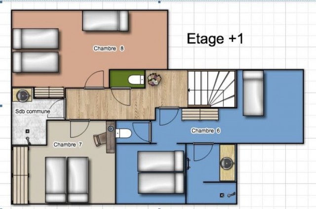 Chalet Emilie 15 personnes Châtel Plan 1