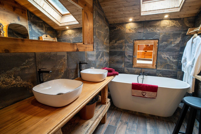 Chalet Etoiles des Alpes, Salle de bain, Châtel 74