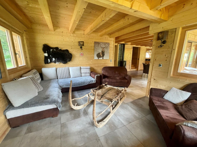 Chalet Haute-Cime, Salon, Portes du Soleil Location Chalet