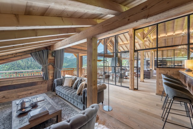 Chalet IKARIA 17 personnes Salon Châtel hiver