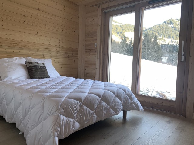 Chalet l'echo du morclan, Chambre lit double, Châtel Haute Savoie