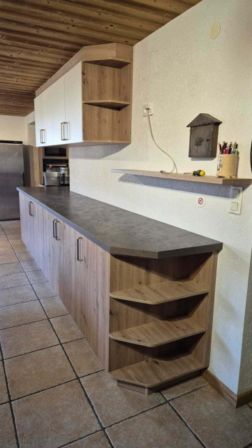 Chalet L'Orée du lac, Kitchen undergoing renovation, Chatel, Haute Savoie